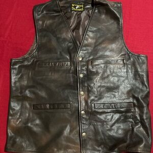 Wyoming Trading Leather Vest Size XL